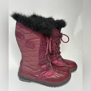 Sorel Tofino II Burgundy Winter Waterproof NL3072-624 Boots For Women Size 8